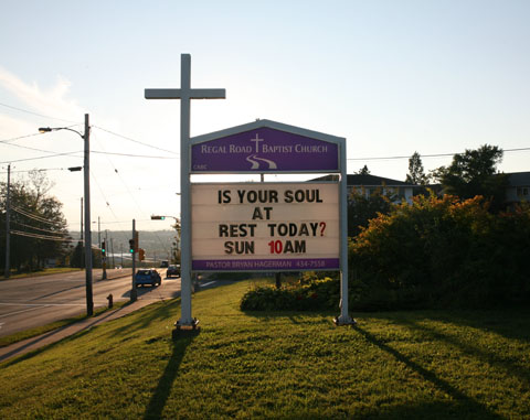 Church ad in Halifax County