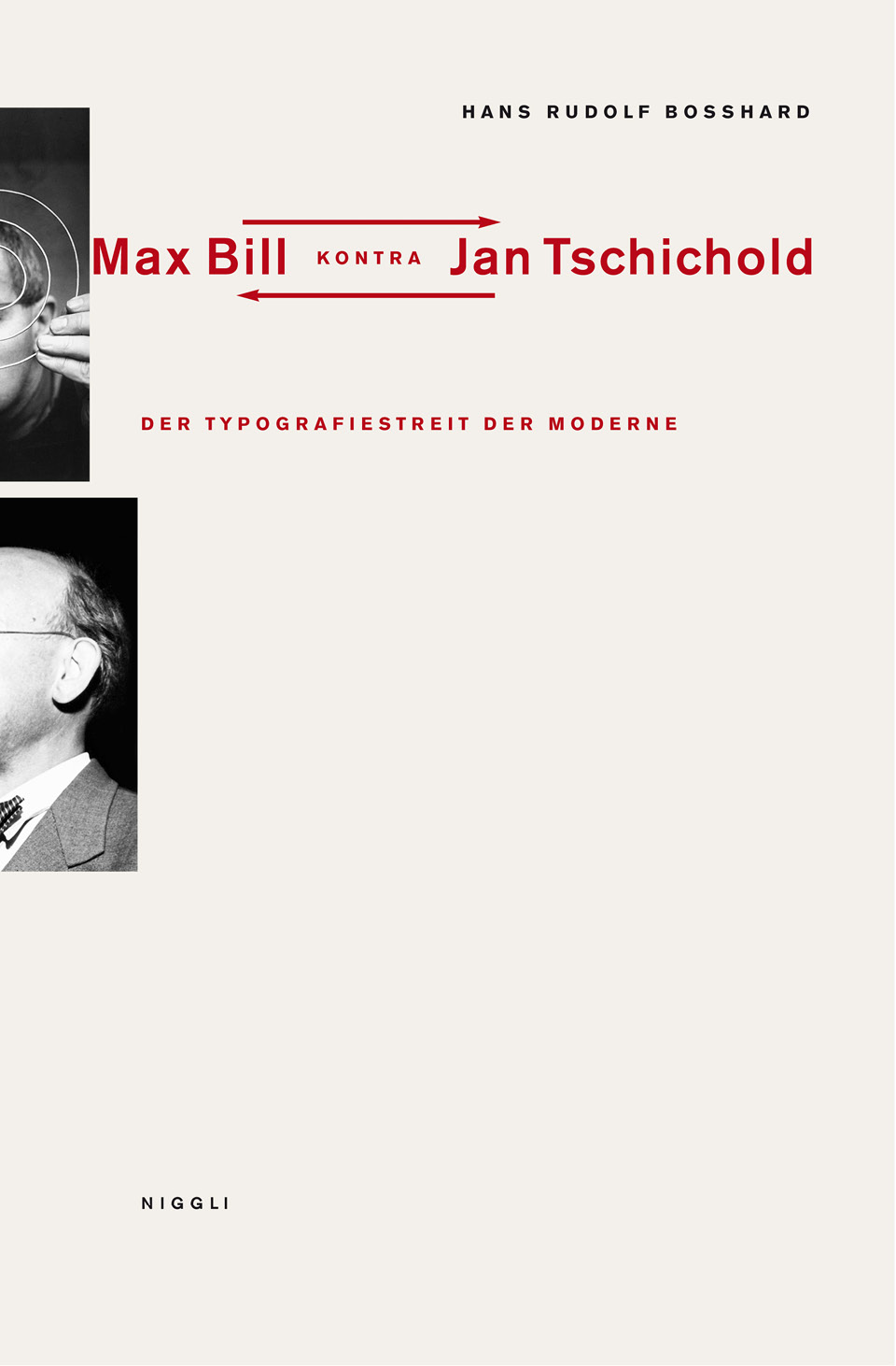 white book cover containing red text and cropped photographs