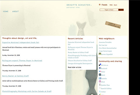 Screenshot of Web Design brigitteschuster.com 2007 - Personal