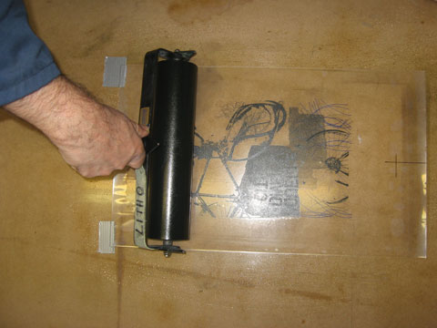  Inking of photolithography plate