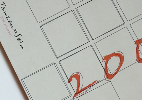 Cover page of the project Dancing=Existing containing illustrations of the twelve month of a year.