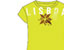 Back and front of a t-shirt showing silk screen and needlework on fabric showing tile patterns and writings