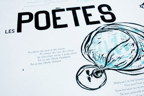 letterpress project 'poetes'