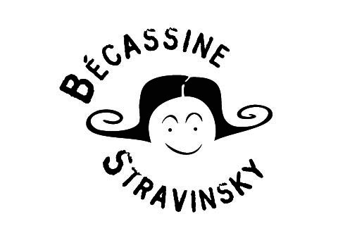 Playful logo design for the theater group Becassine Stravinsky