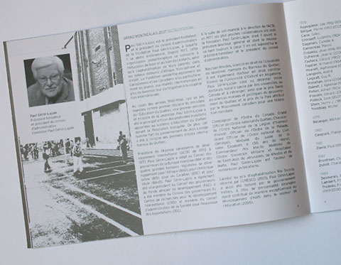 Brochure Great Montrealers – image of school and text