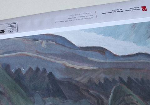 Envelope of Membership Renewal Campaign of the National Gallery of Canada using Emily Carr's painting for the Marketing Direct Kit.