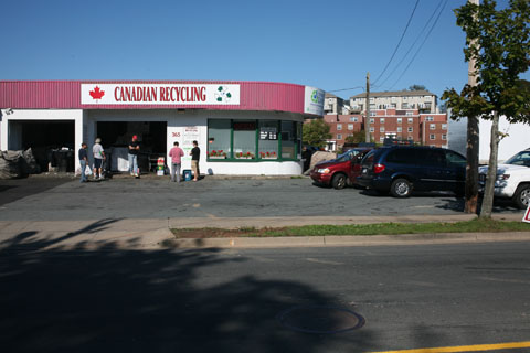 recycling station in Halifax