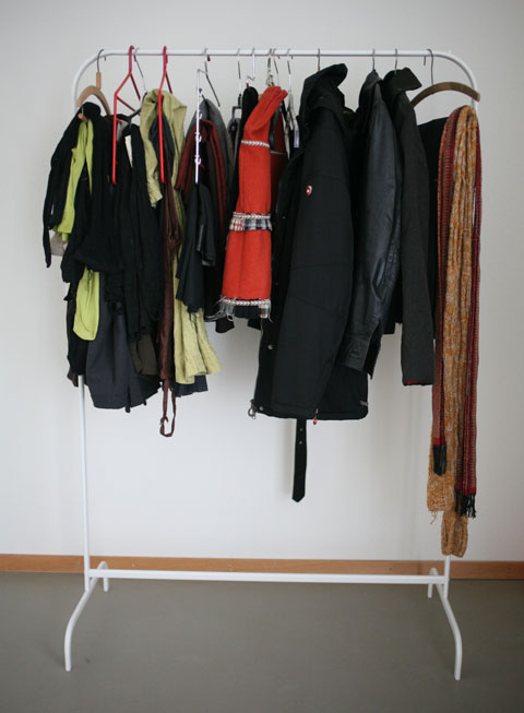 clothes on hanger