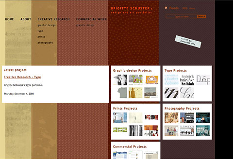 Screenshot of Web Design brigitteschuster.com 2007 - Latest Project