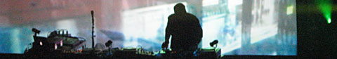 this is an image of DJ Shadow on stage at Metropolis on St. Catherine street in Montreal for his show