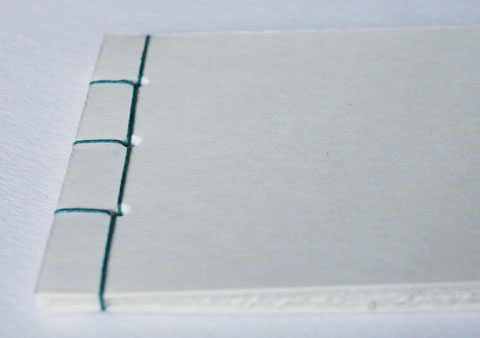 White book using Japanese binding