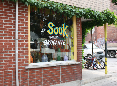 Shop front of the shop 'souk' in Montreal