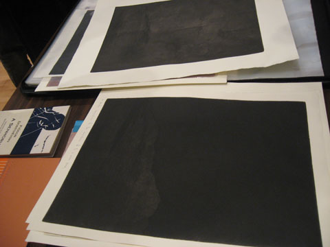 Print featuring a black surface by Paolo C. Penna