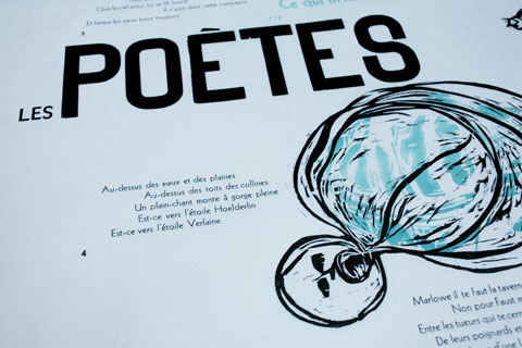 letterpress project 'poetes'