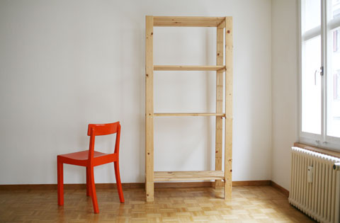 shelf and chair