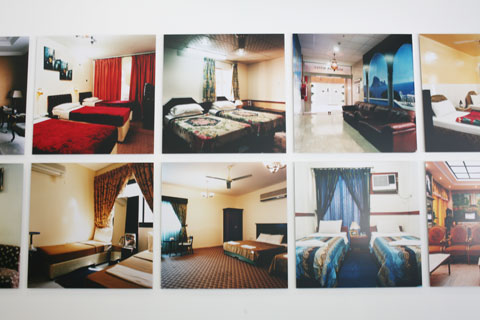 Photographs of hotel rooms