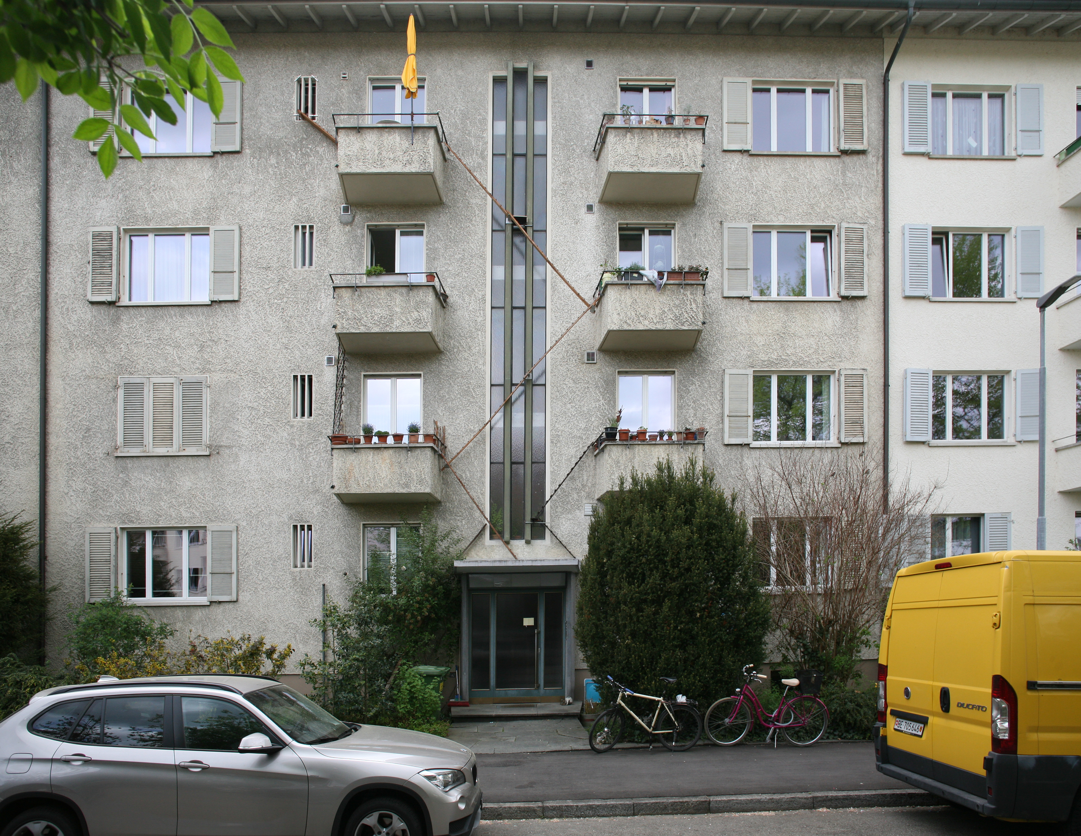 house front with three storeys