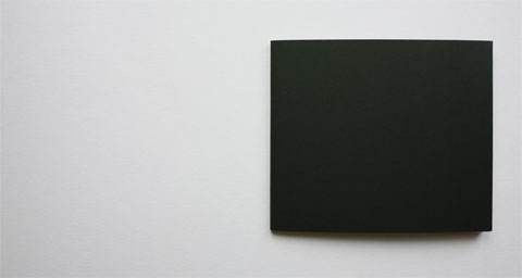 Recto of book cover in black