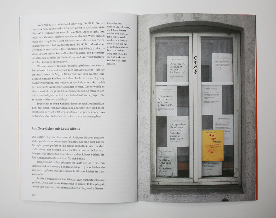 Spread in book with text and photograph