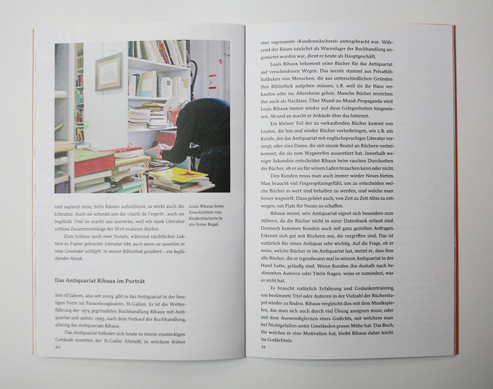 Spread in book with text and photograph