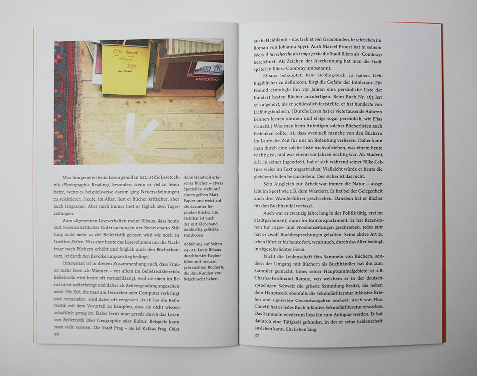 Spread in book with text and photograph