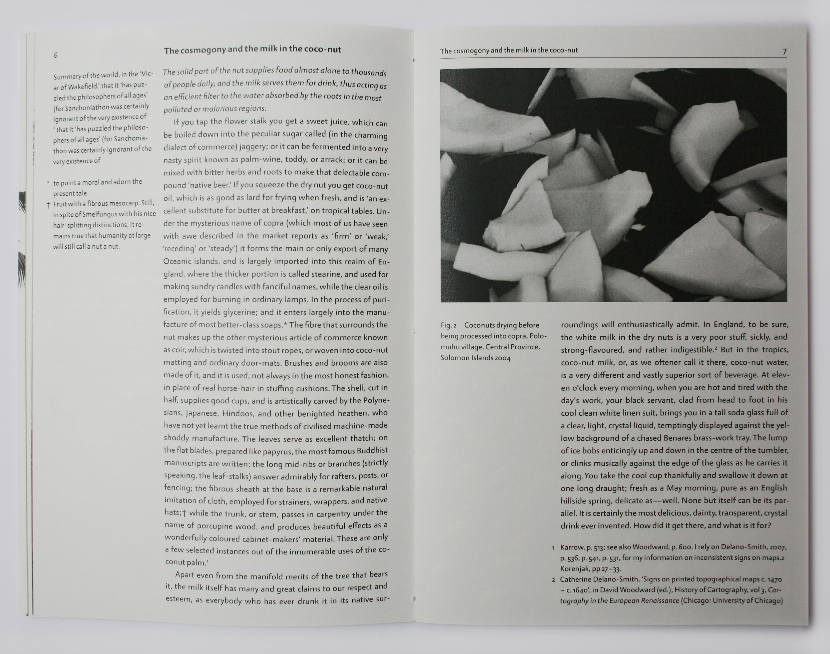 Spread in book with text and photograph