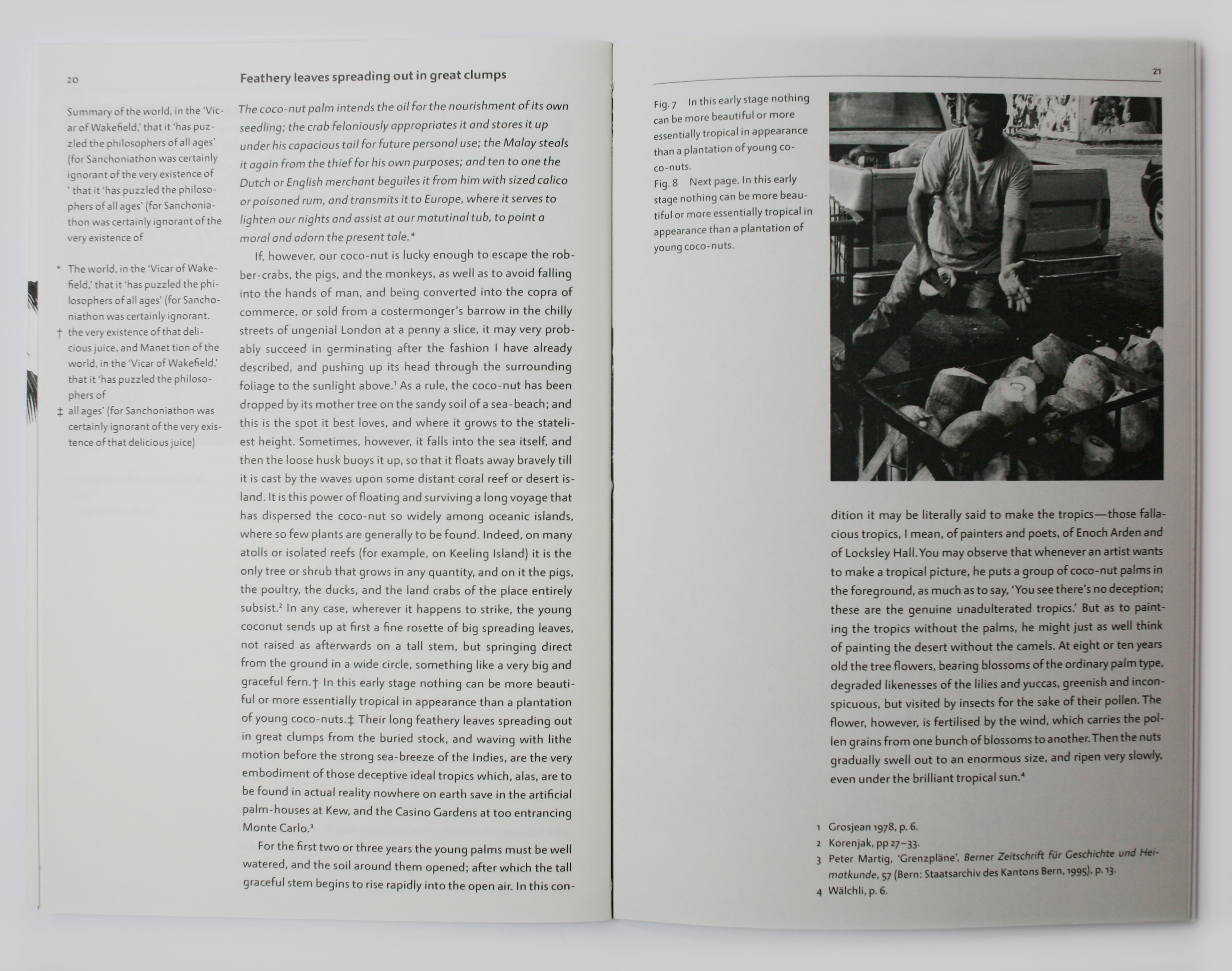 Spread in book with text and photographs