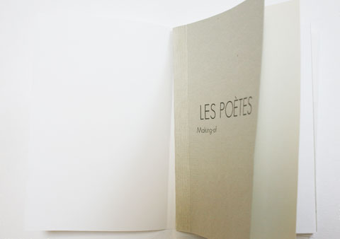 Cover of making-of book of letterpress project 'poetes'