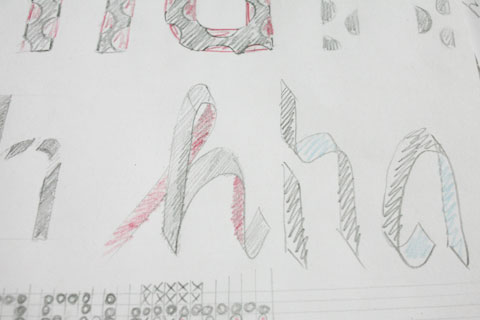 Pencil Drawing of Letterforms 