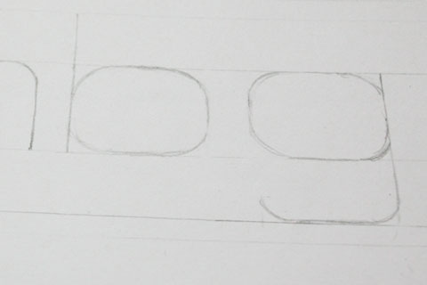 Pencil Drawing of Letterforms 