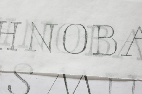 Pencil Drawing of Letterforms