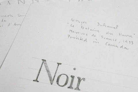 Pencil Drawing of Letterforms 