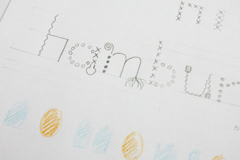Pencil Drawing of Letterforms 