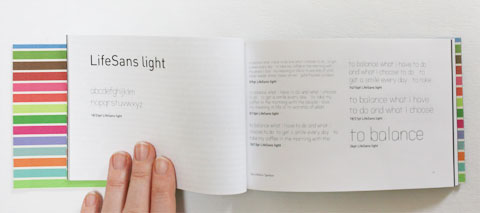 LightSans sample in LifeSans typeface booklet