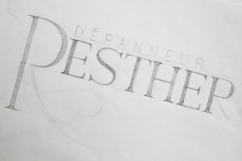 Pencil Drawing of Letterforms 