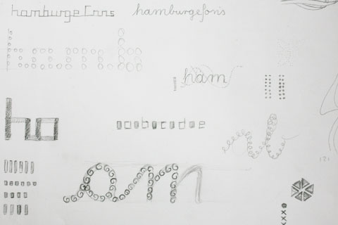 Pencil Drawing of Letterforms 