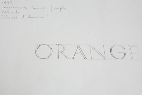 Pencil Drawing of Letterforms 