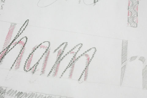 Pencil Drawing of Letterforms 