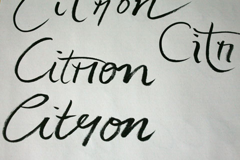 Pencil Drawing of Letterforms 