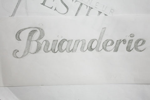Pencil Drawing of Letterforms 