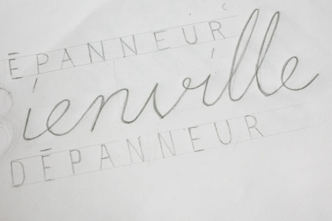 Pencil Drawing of Letterforms 
