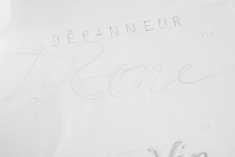 Pencil Drawing of Letterforms 