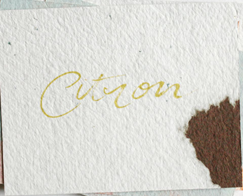 Card with the letters citron