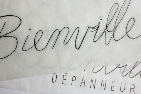 Pencil Drawing of Letterforms 
