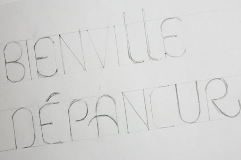 Pencil Drawing of Letterforms 