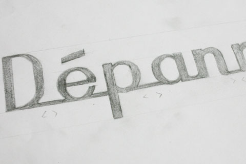 Pencil Drawing of Letterforms 