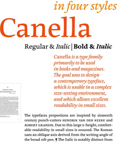 Canella Type family introduction