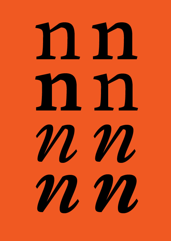 Page from Cardamon type specimen featuring the characteristics of the Cardamon typeface family