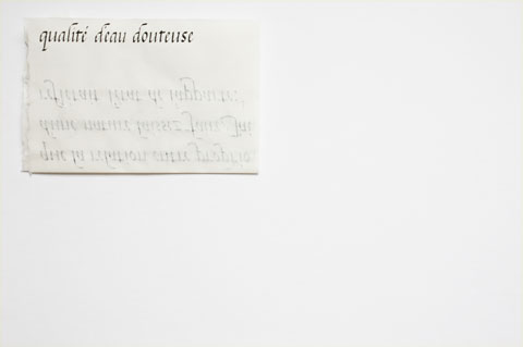 Sheet folded in a quarter with calligraphic writing