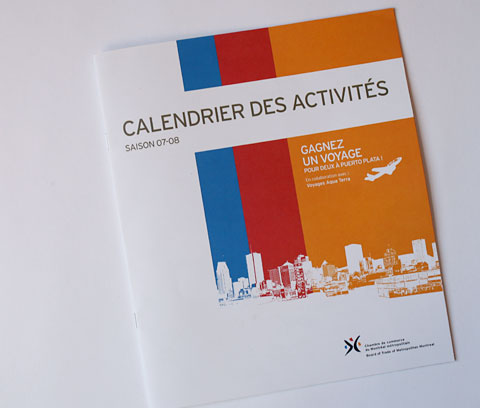Board of Trade of Metropolitan Montreal – Calendar of Activities – Cover